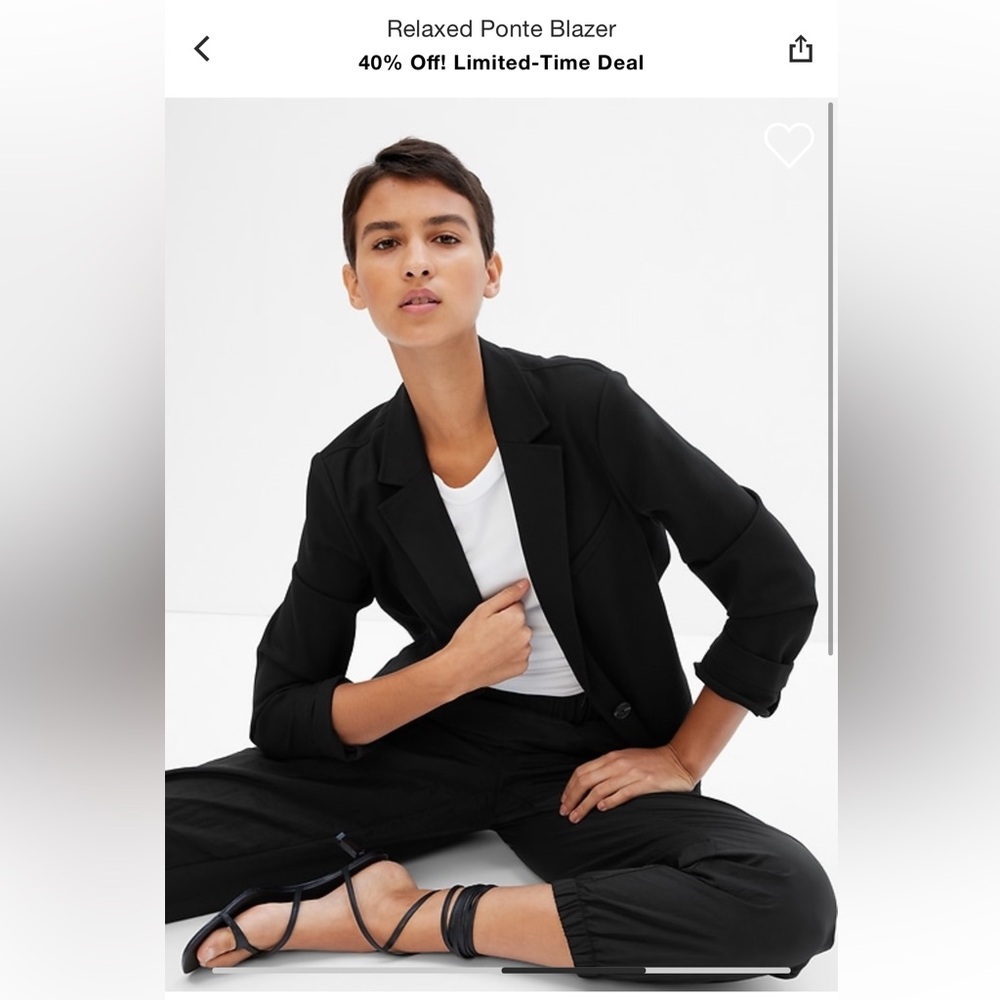 GAP relaxed ponte blazer